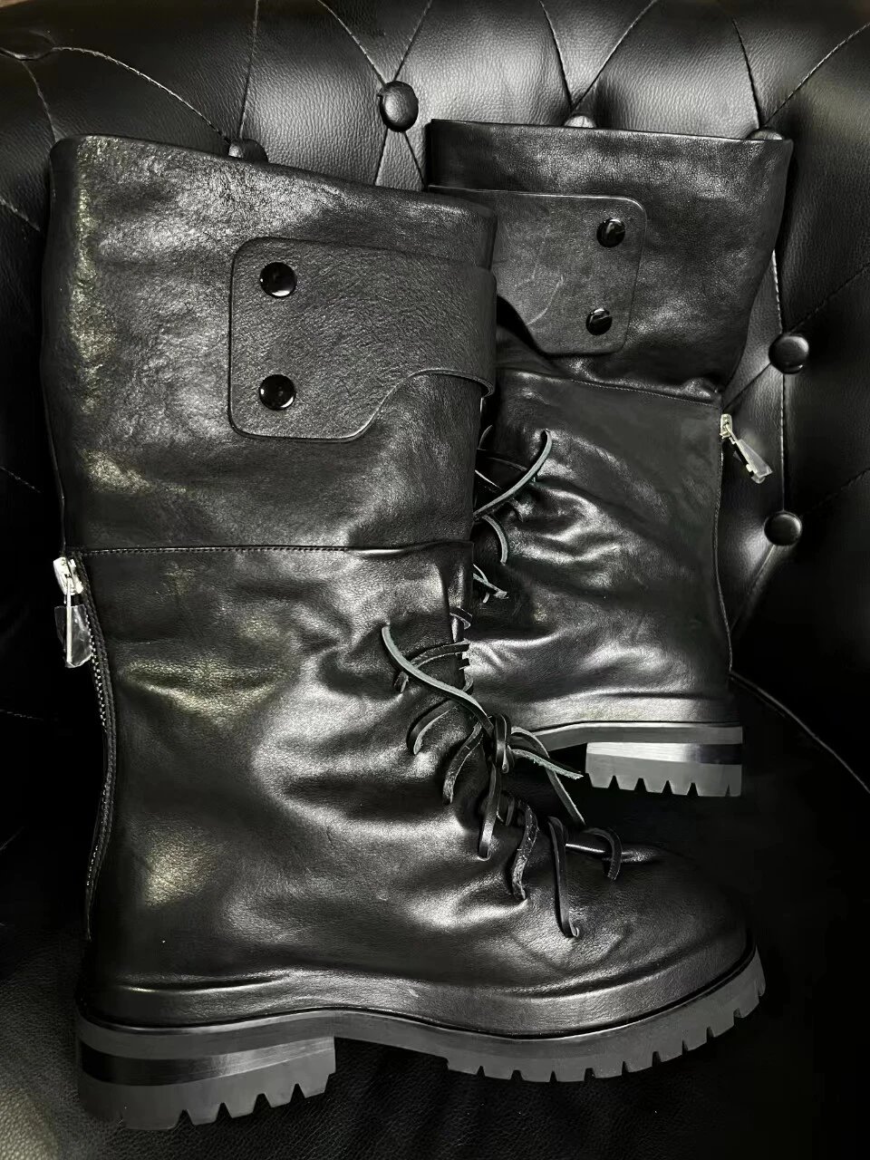 MRLEE Vintage Leather Knee-High Boot photo 3
