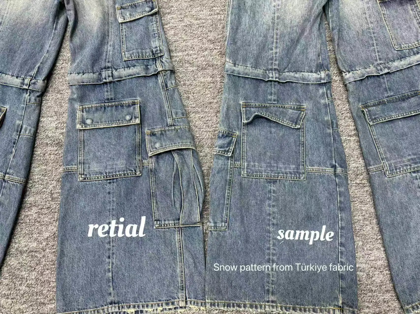 Cargo Flared Bleached Ice Blue Detachable Jeans photo 7