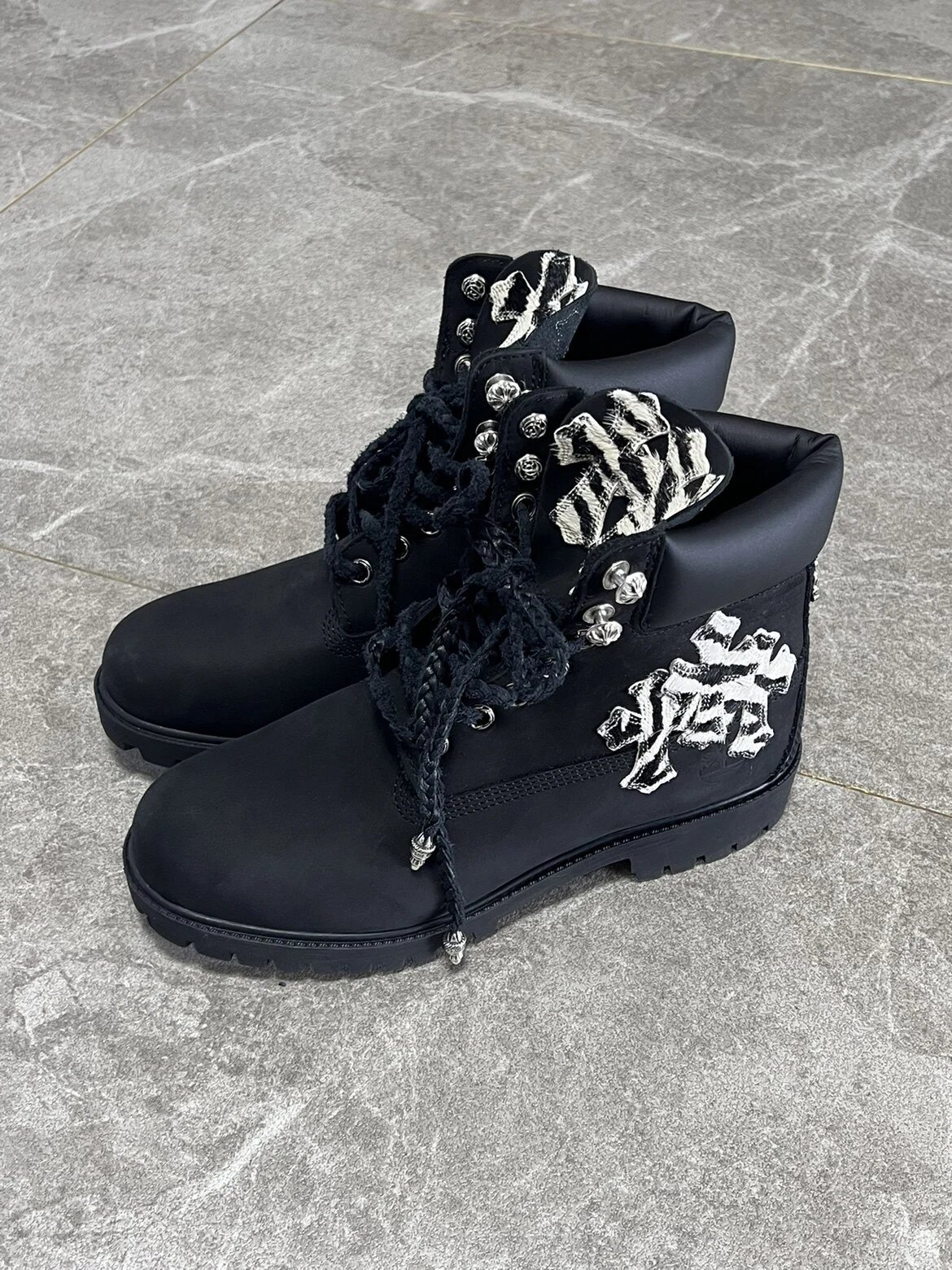 Custom Remake Black Martin Boot photo 3