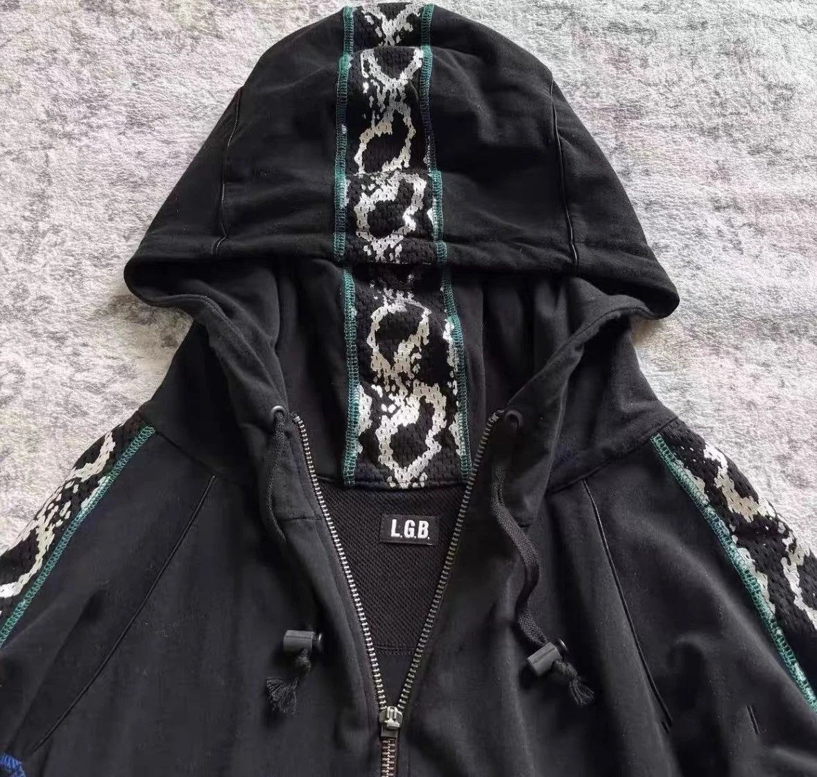 L.G.B Snake Pattern Hoodie photo 8