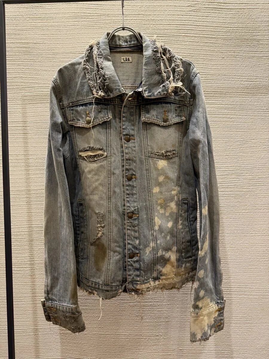 L.G.B00 Archive Bleached Denim Jacket photo 2