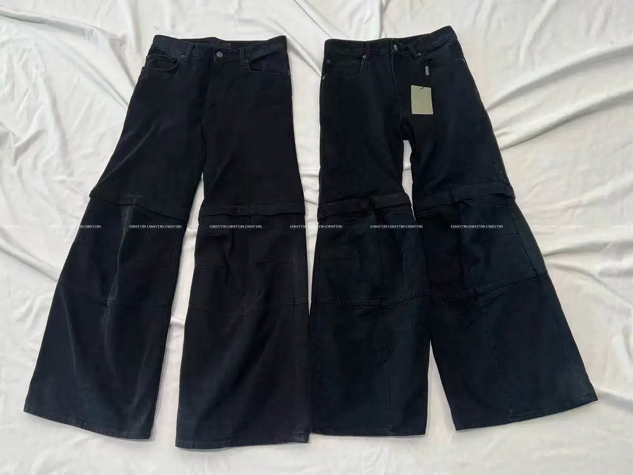 CMSS 25SS Flared Cargo Jeans Removable Pockets photo 8