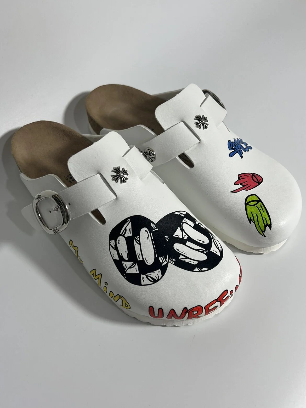 Customized Thick-Sole Birkenstock Graffiti Half-Mule photo 5