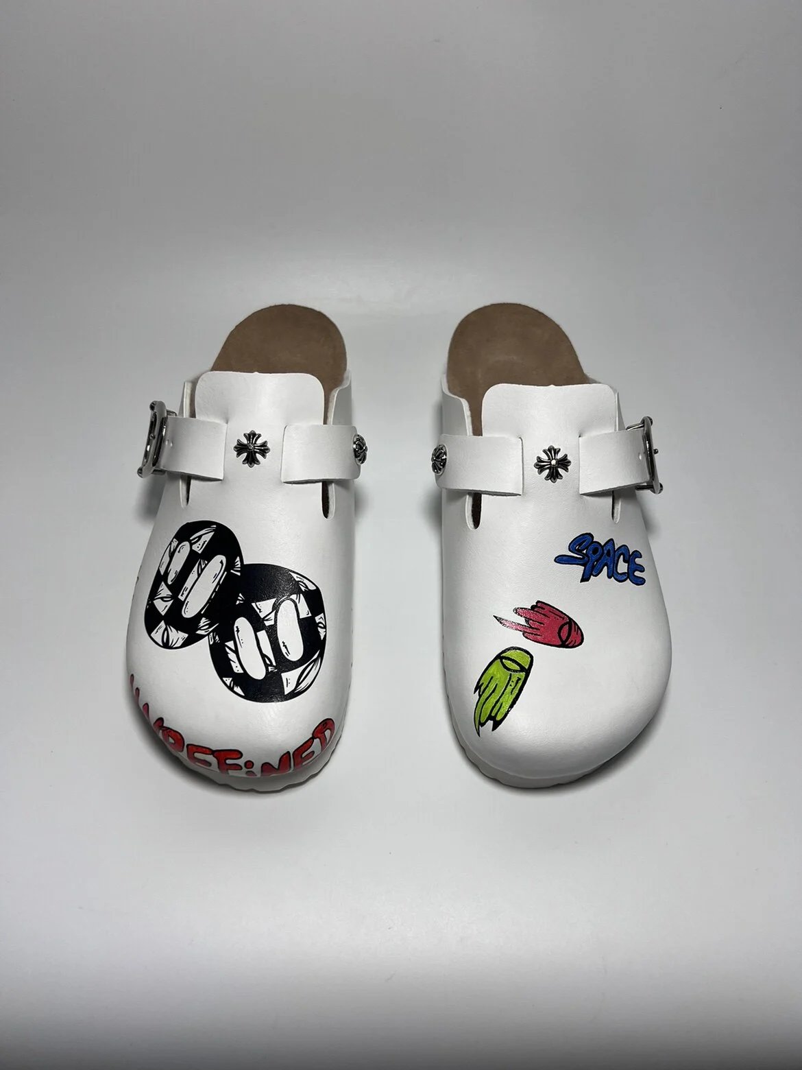 Customized Thick-Sole Birkenstock Graffiti Half-Mule photo 6
