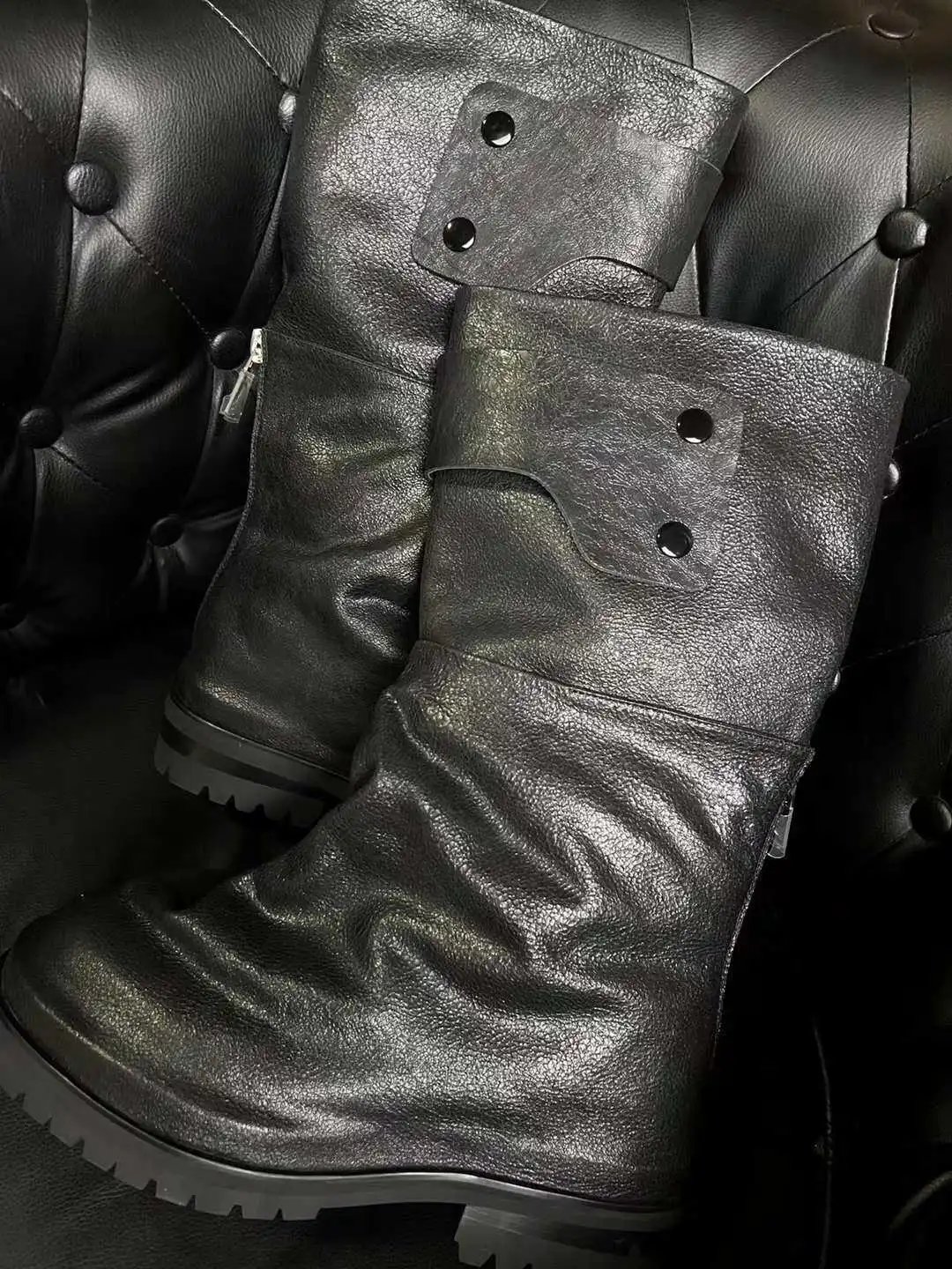 MRLEE Vintage Leather Knee-High Boot photo 2