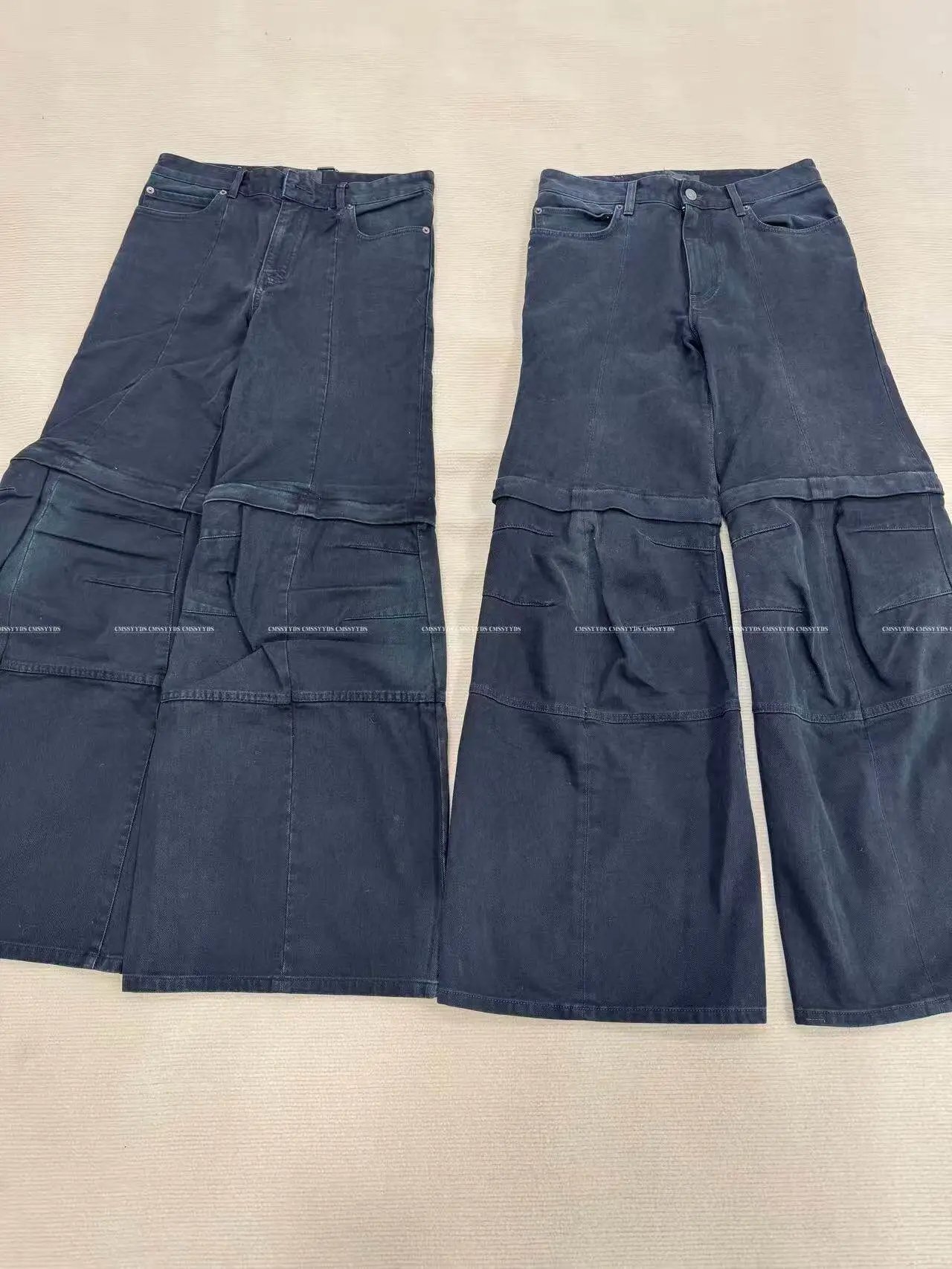 CMSS 25SS Flared Cargo Jeans Removable Pockets photo 5