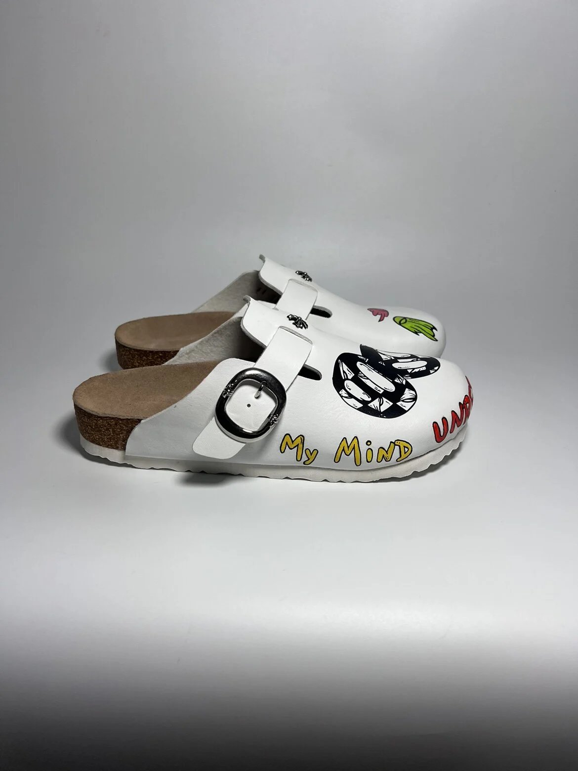 Customized Thick-Sole Birkenstock Graffiti Half-Mule photo 8