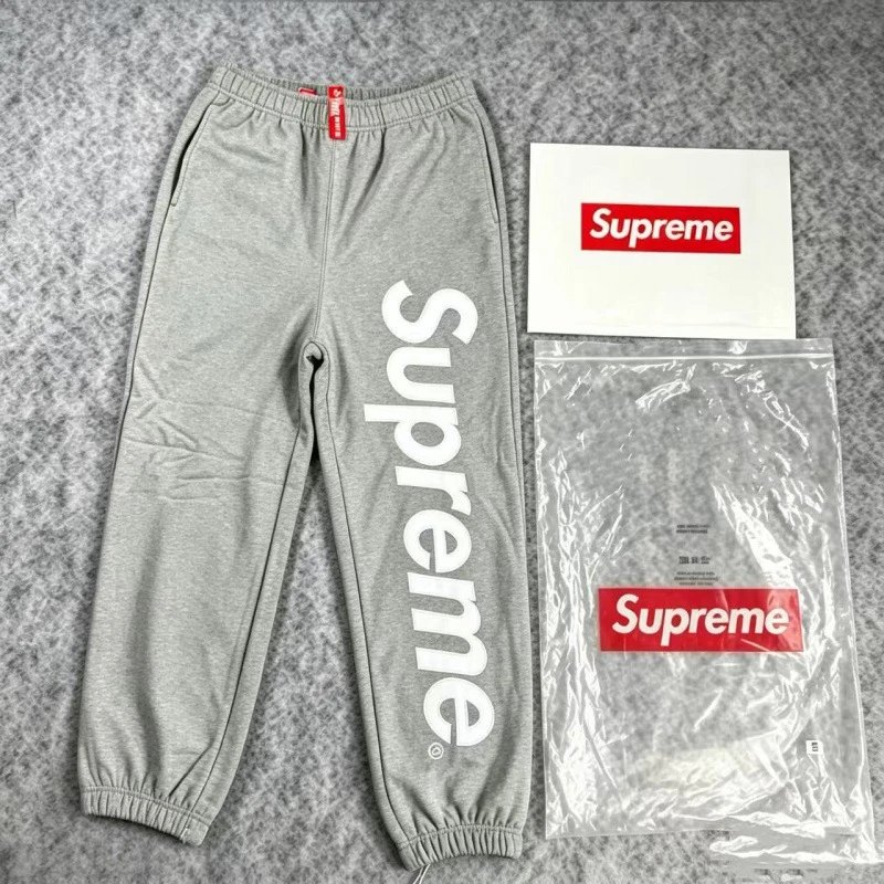 A309 # Classic Big Logo Hooded Pants in Grey