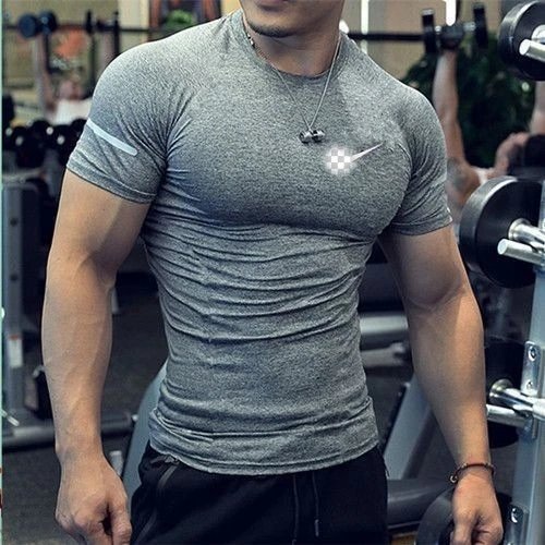 Grey Short Sleeve with Reflective Strips