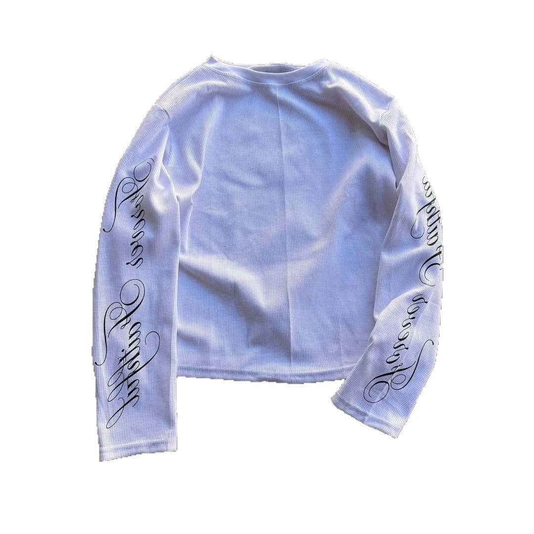 Print Cross-Border Fashion Brand High Street Long Sleeve AliExpress Casual New Long Sleeve Men Y2K Letter Autumn Winter Wholesale
