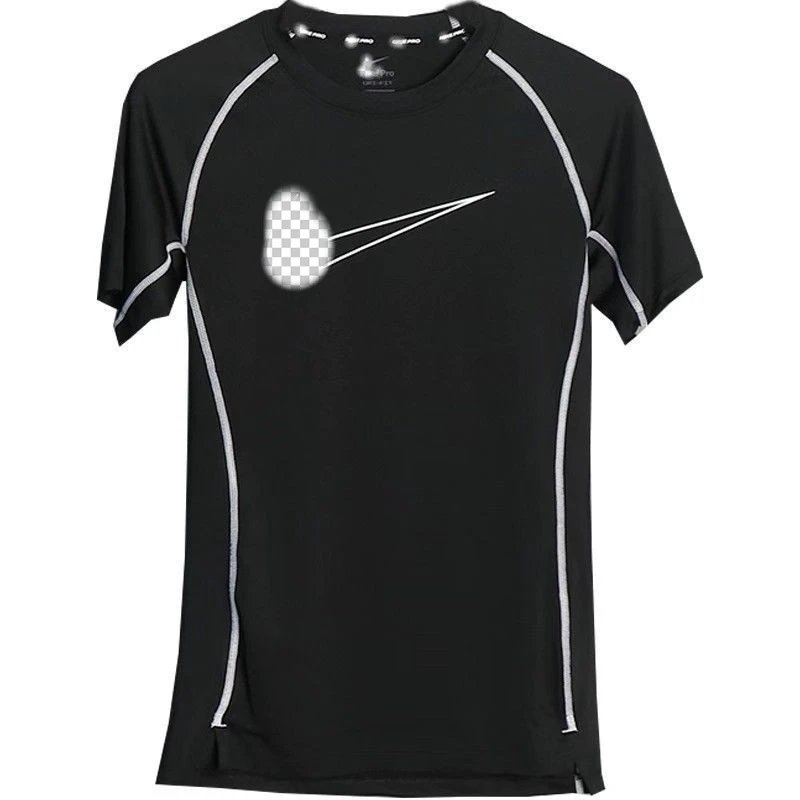 New Swoosh Black Big Logo Short Sleeve