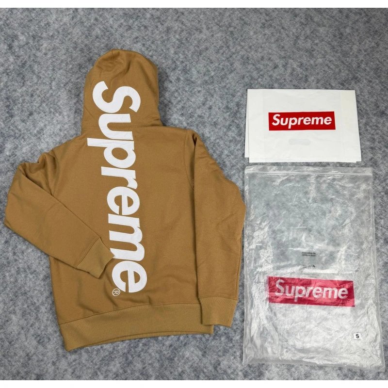 E550 # Classic Big Logo Hoodie Light Coffee Color