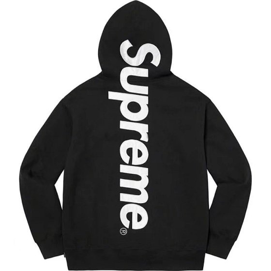 Cross border Supreme 25FW Satin Hooded Classic Embroidered Large Logo Hoodie Hoodie