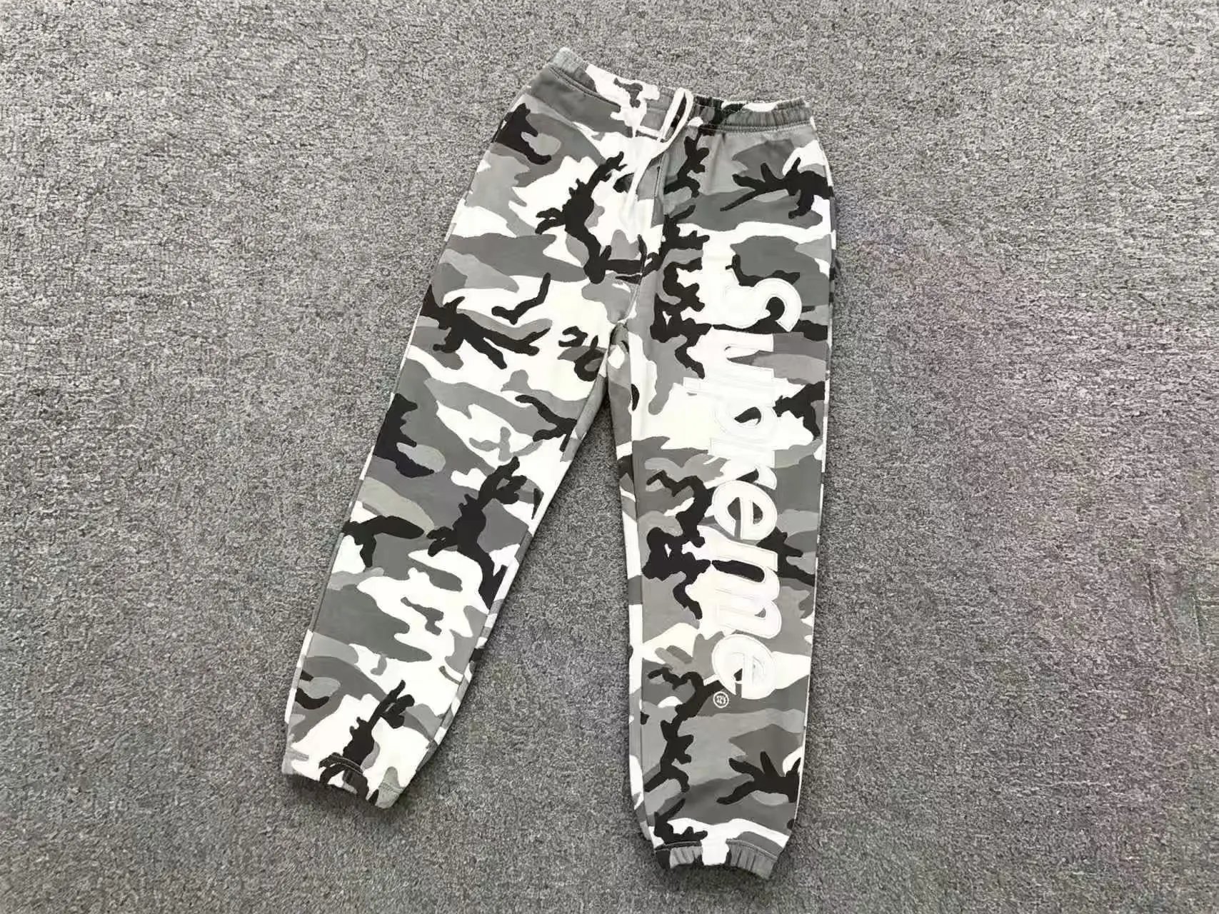 A309 # Classic Big Logo Hooded Pants in Bull Color