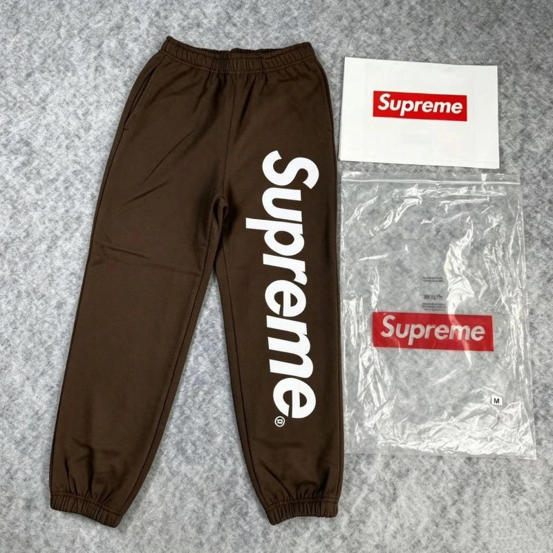 A309 # Classic Big Logo Hooded Pants in Coffee Color