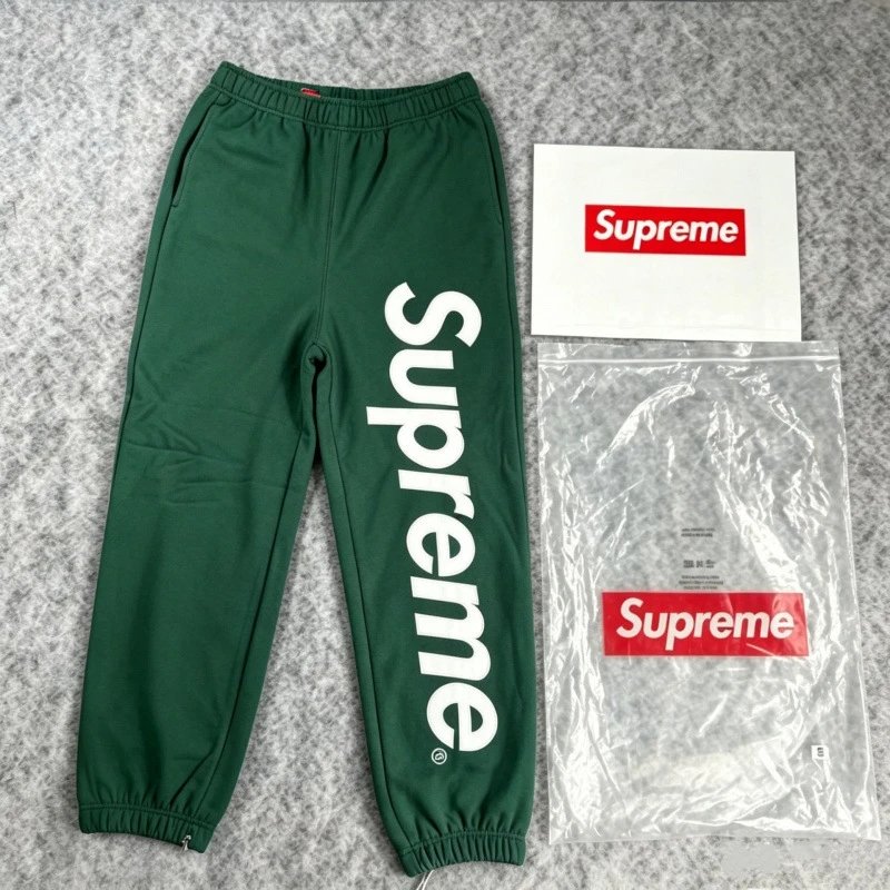 A309 # Classic Big Logo Hooded Pants in Dark Green