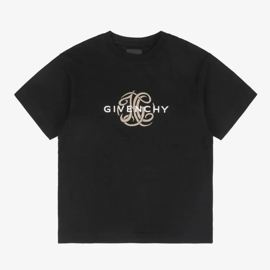 GVC Floral Letter Short Sleeve - Black