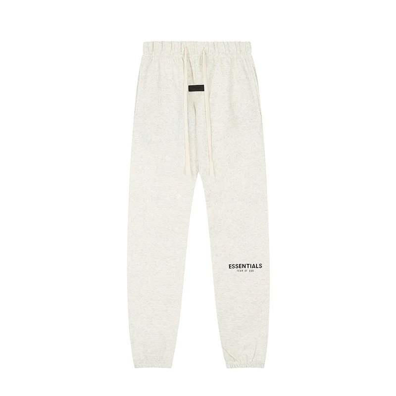 Oatmeal Grey Flocked Pants