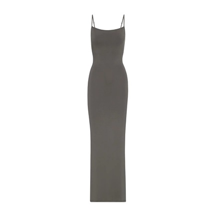 Black Open-Back Maxi Dress with Cutout Detail