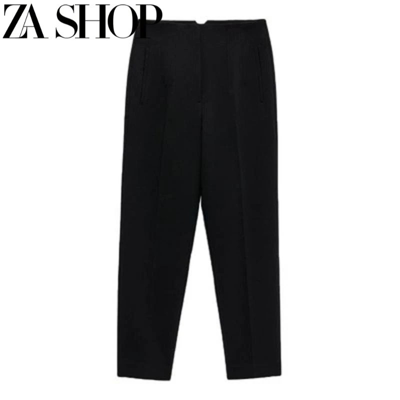 ZARA High-Waisted Pink Tailored Trousers