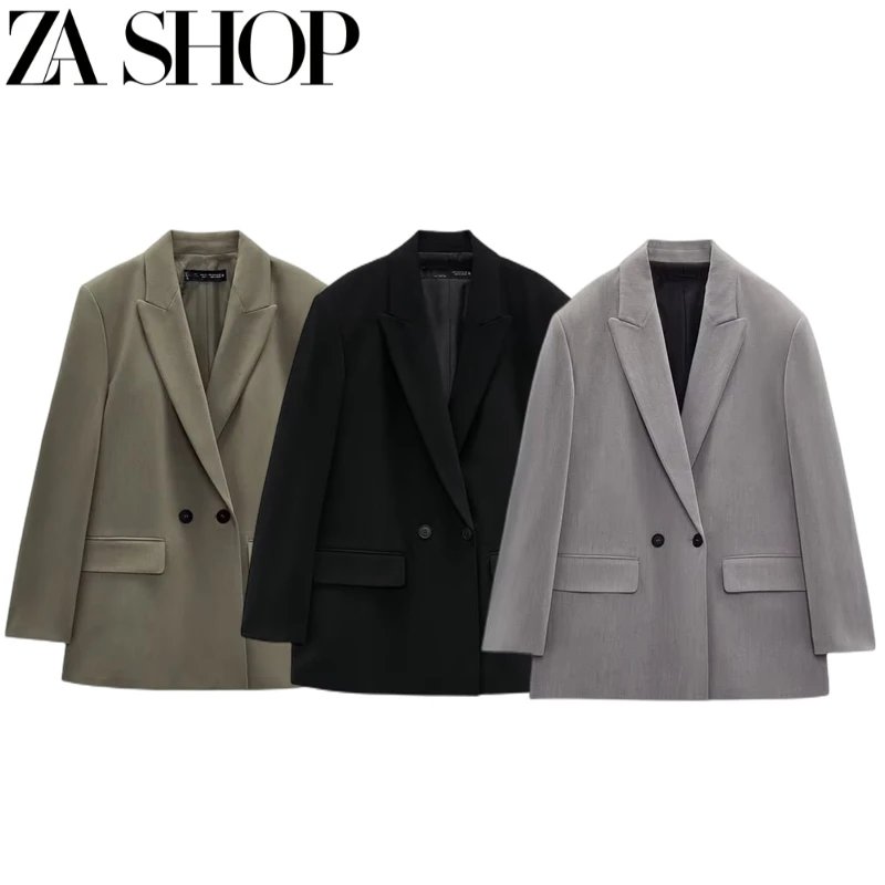 ZA Shop Double-Breasted Blazer (3 Colors)