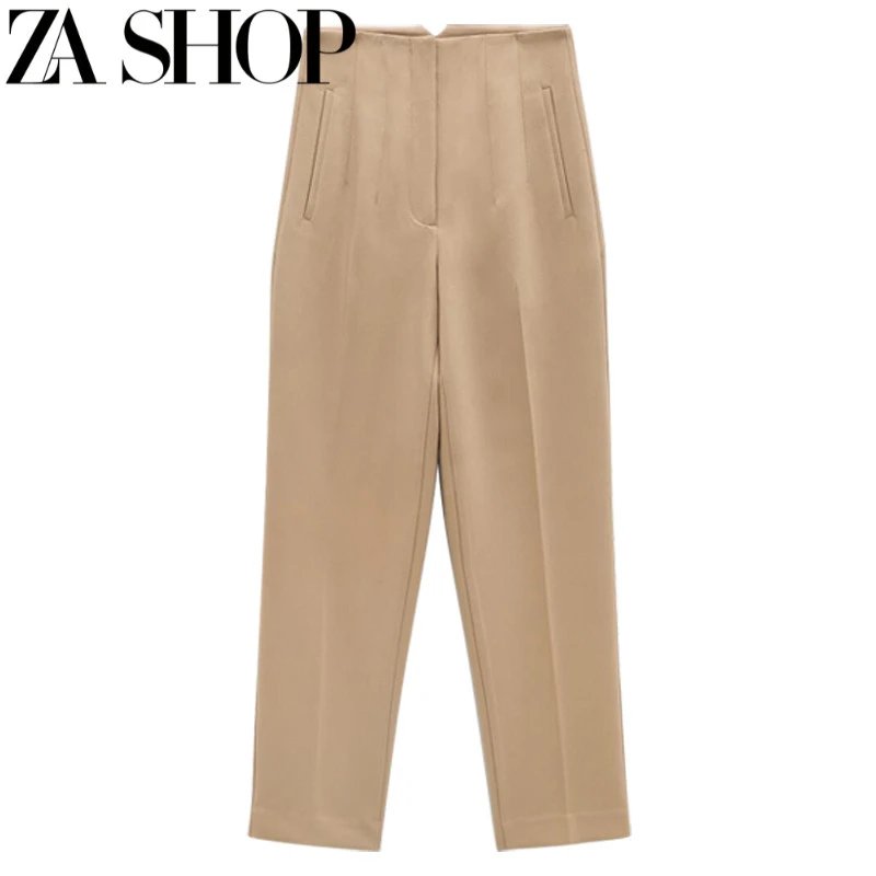 ZARA High-Waisted Tailored Trousers