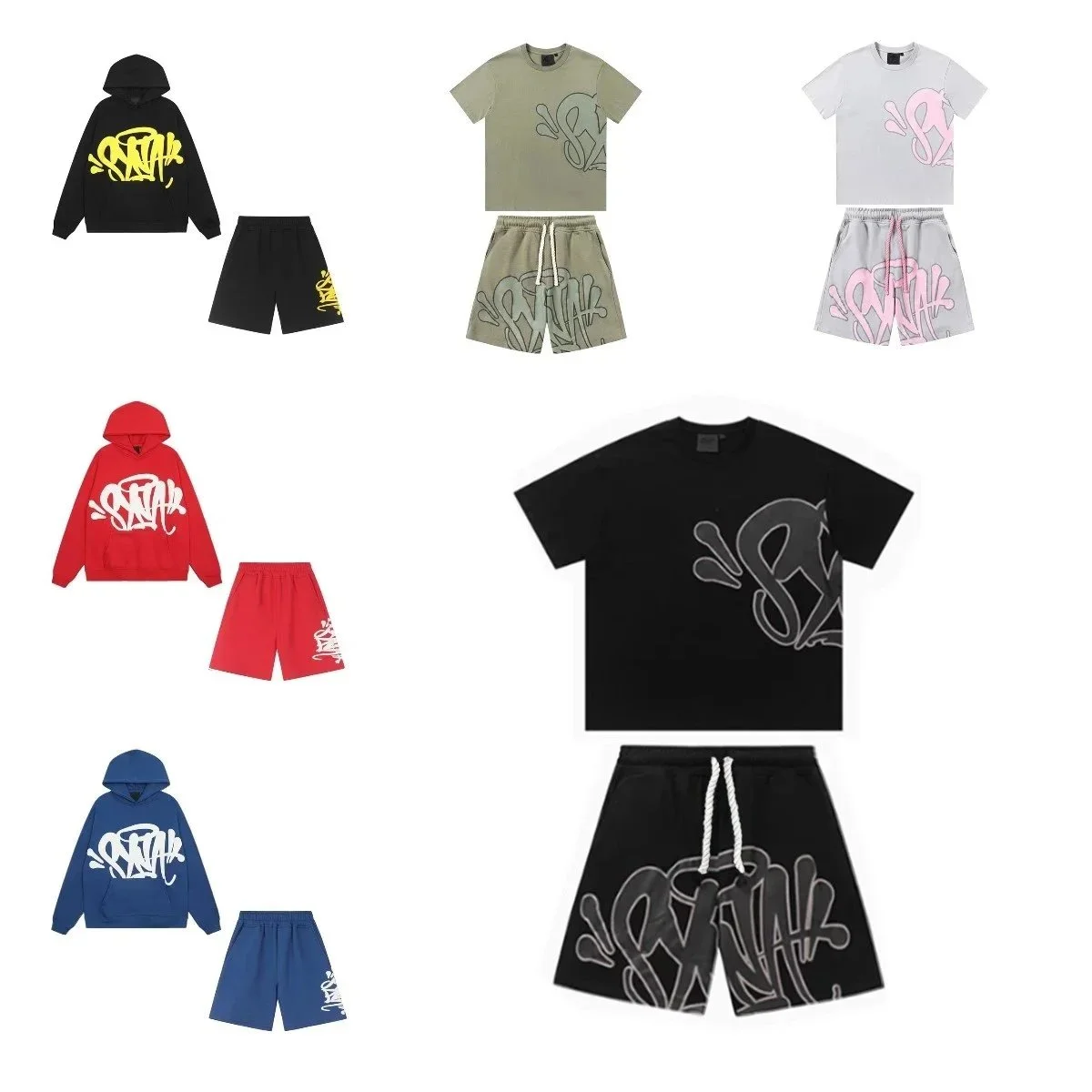 Corteiz Graffiti Logo Hoodie and Shorts Set