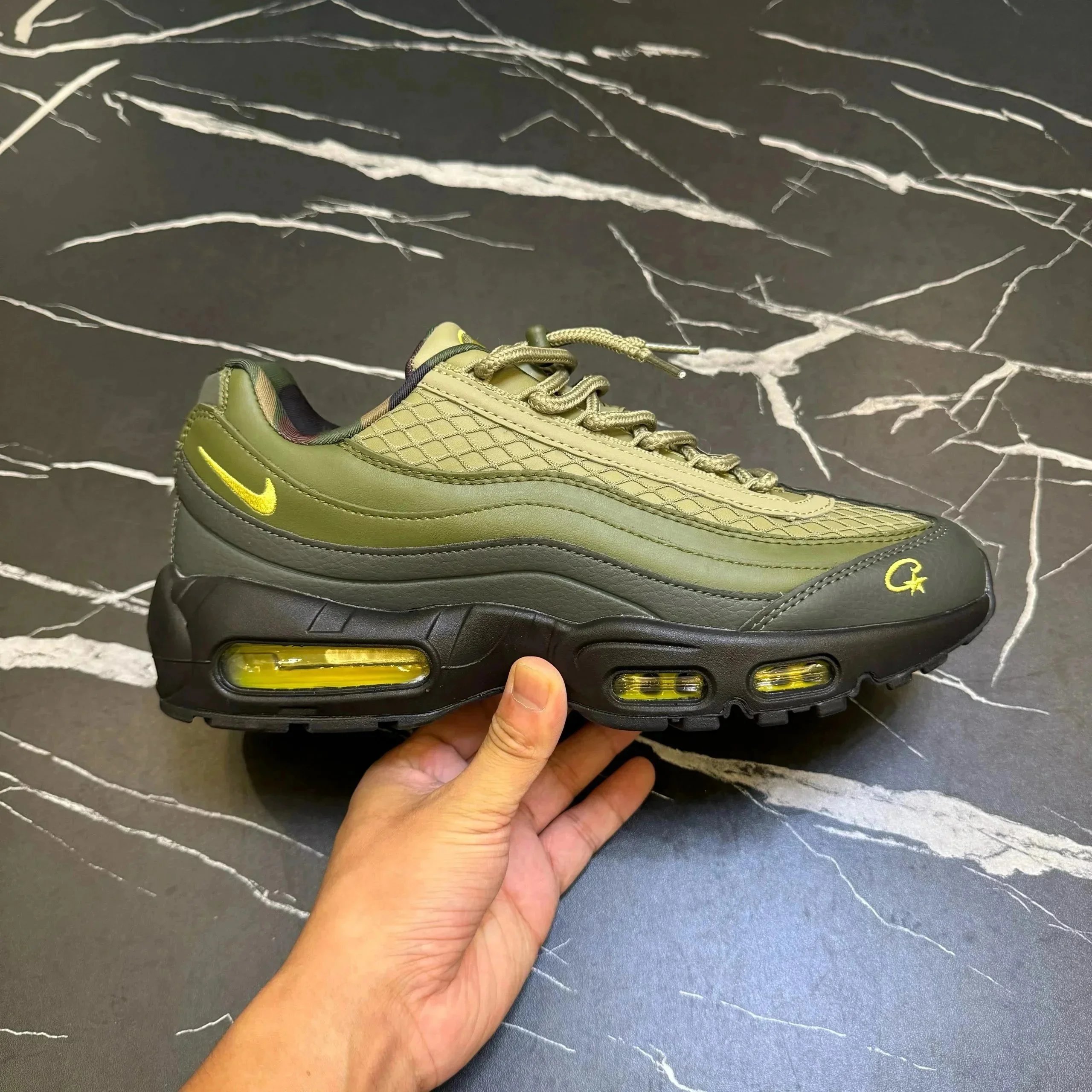 Corteiz x Nike Air Max 95 Black Yellow Sneakers - 5