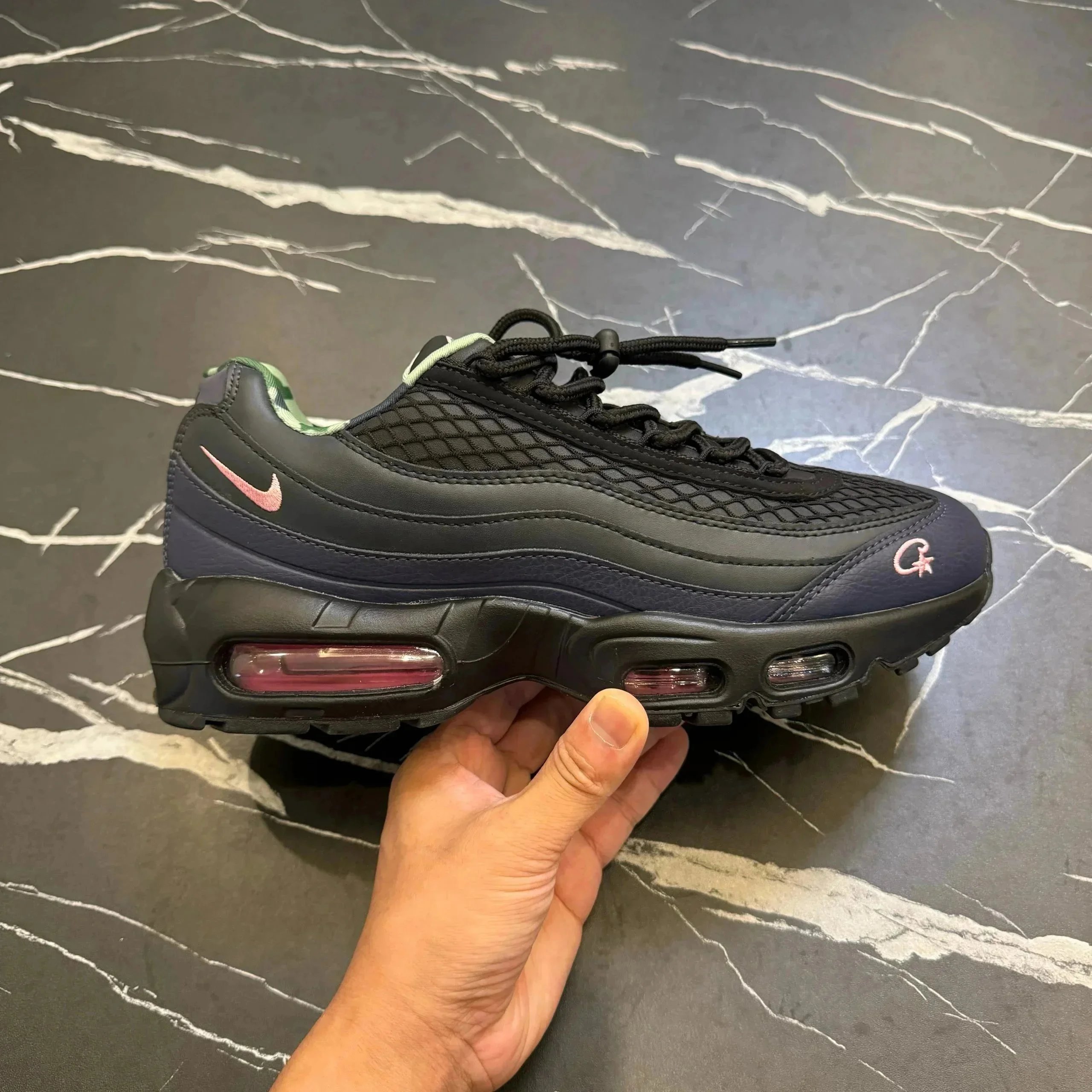 Corteiz x Nike Air Max 95 Black Yellow Sneakers - 4