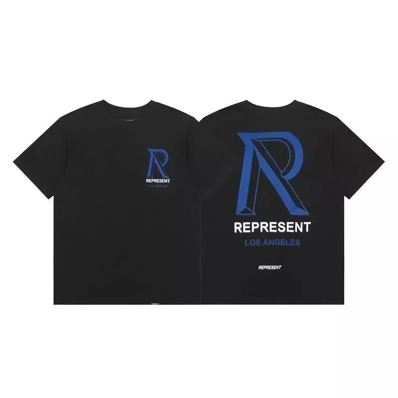 Represent Represent Los Angeles Black & Blue Logo T-Shirt Black