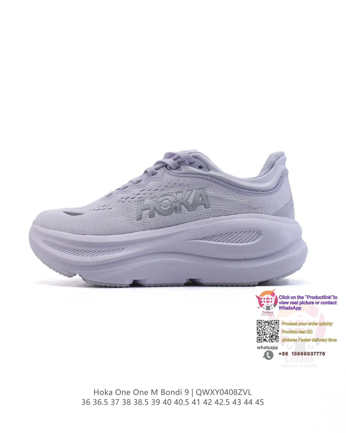 Hoka One One Hoka One One Bondi 9 Sneakers in Light Grey Grey