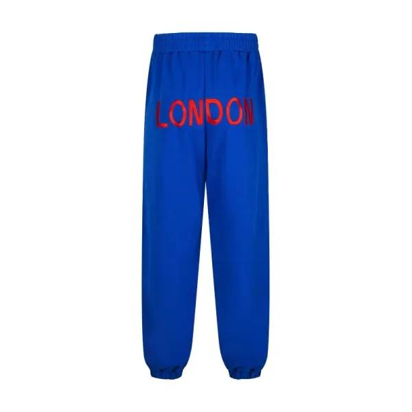 Lotto x Mowa Sporty Blue Sweatpants with Number 6 and Polo Rider Print - 7