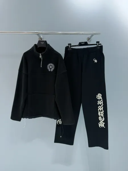 Celine Half-Zip Fleece Pullover Black Hoodie - 9