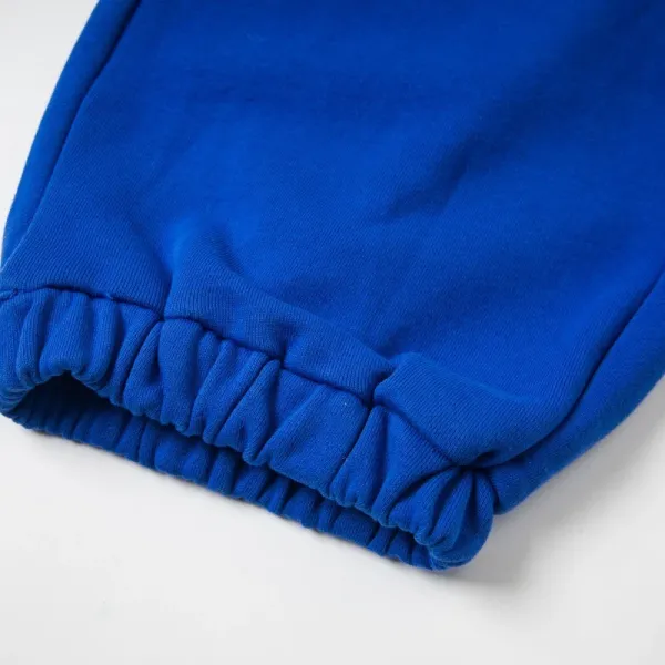 Lotto x Mowa Sporty Blue Sweatpants with Number 6 and Polo Rider Print - 12
