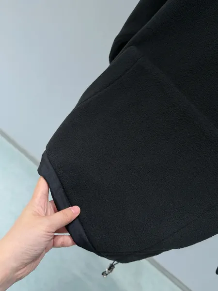 Celine Half-Zip Fleece Pullover Black Hoodie - 13