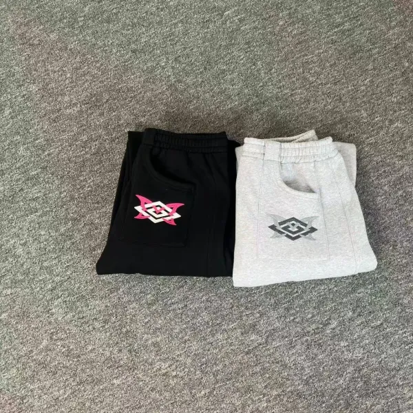 Design Embroidered Logo Track Pants Black Sweatpants - 14
