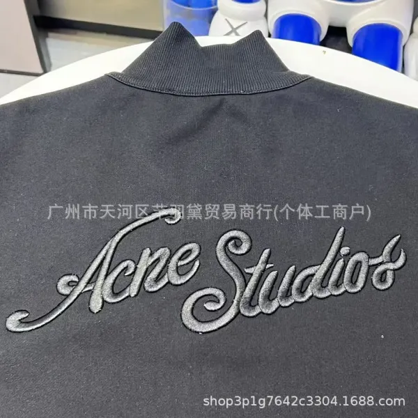 Acne Studios Zip-Up Track Jacket Navy Outerwear Jacket - 14