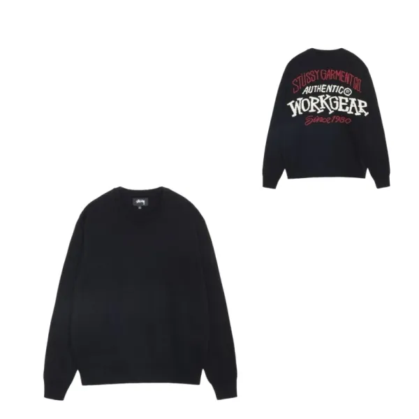Stussy Authentic Workgear Black Sweater - 1