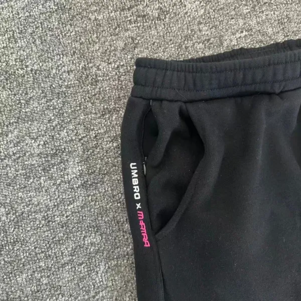 Design Embroidered Logo Track Pants Black Sweatpants - 20