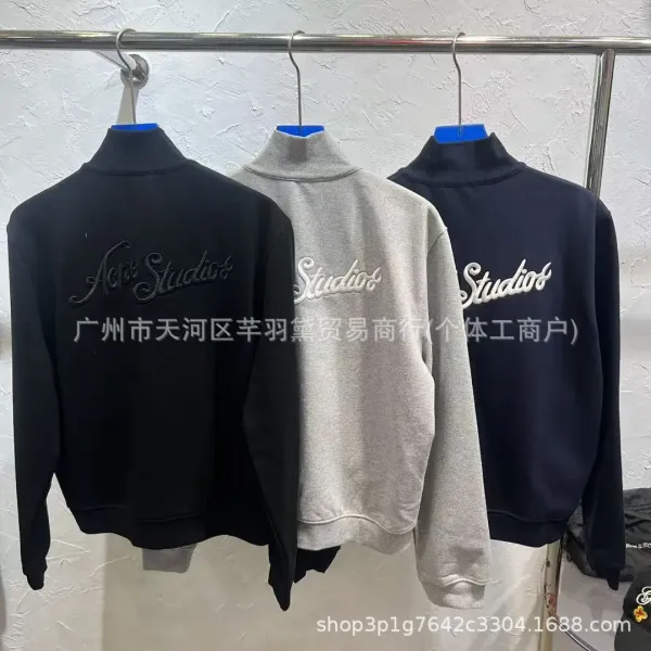 Acne Studios Zip-Up Track Jacket Navy Outerwear Jacket - 2