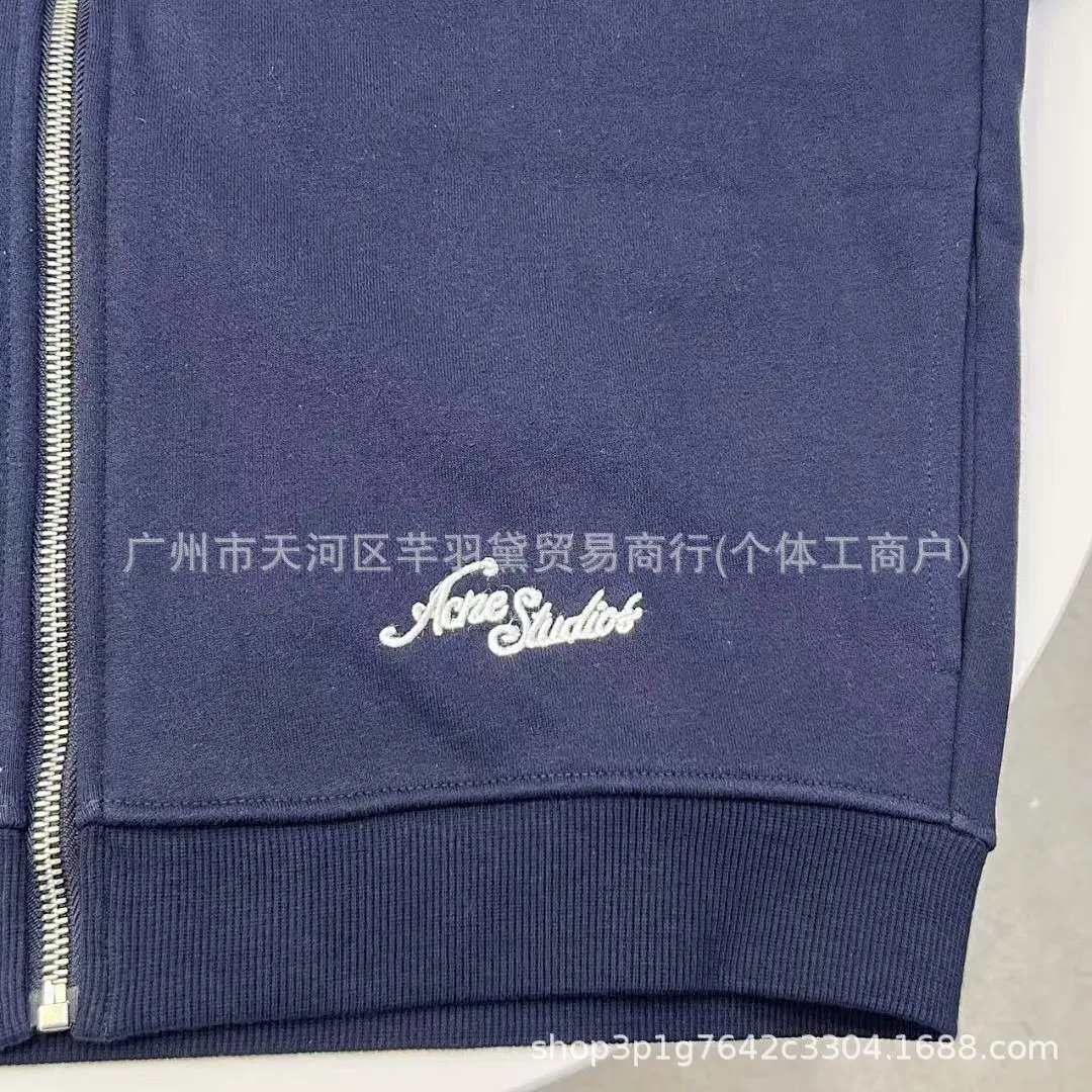 Acne Studios Zip-Up Track Jacket Navy Outerwear Jacket - 18