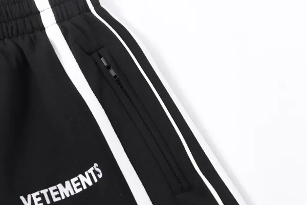 Vetements Track Jacket Black with White Stripes Outerwear - 24