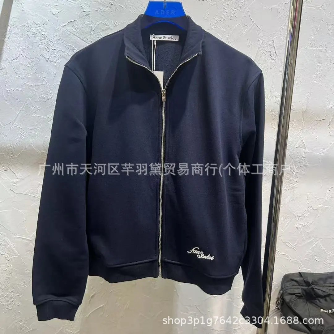 Acne Studios Zip-Up Track Jacket Navy Outerwear Jacket - 4