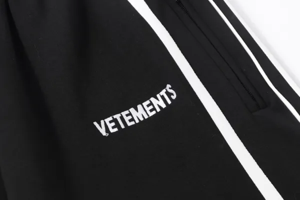 Vetements Track Jacket Black with White Stripes Outerwear - 23