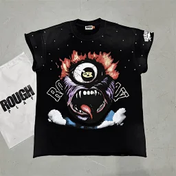 thumbnail for Washed and distressed vest T-shirt