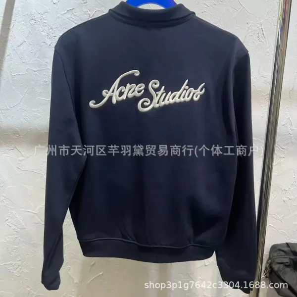 Acne Studios Zip-Up Track Jacket Navy Outerwear Jacket - 5