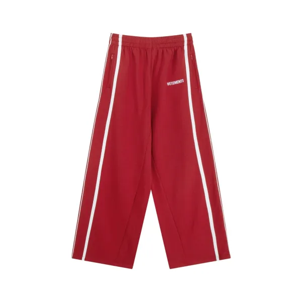 Vetements Track Pants Red with White Stripes Sweatpants - 1