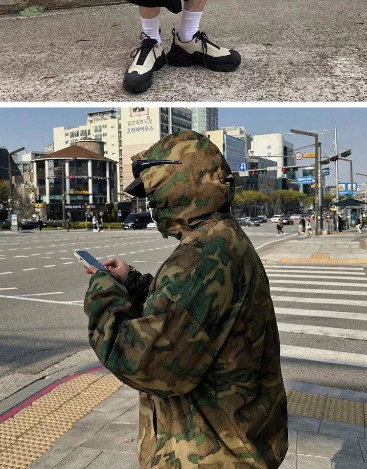 Design Camouflage Hooded Jacket Multicolor Outerwear - 13
