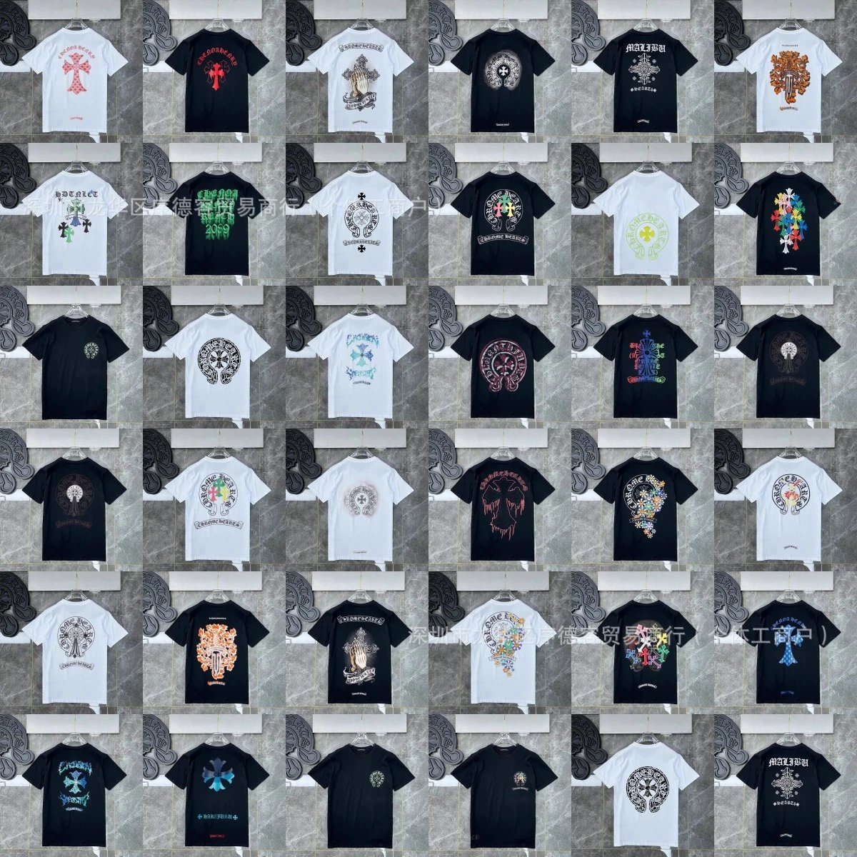 Cross Print Short-Sleeve T-Shirt