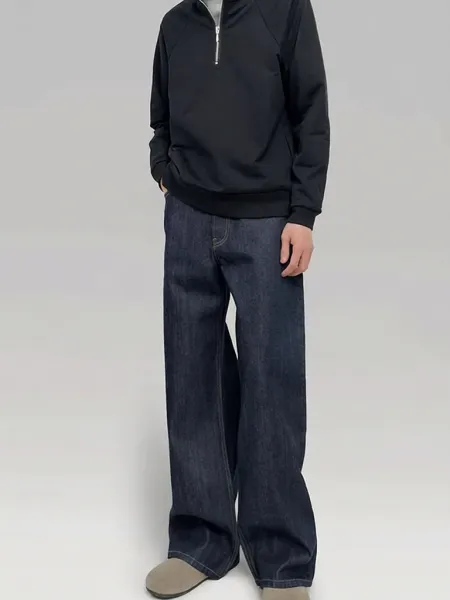 Design Besta Jeans Raw Denim Flared Jeans Navy Jeans - 3